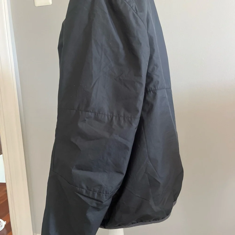 VINTAGE Nike blue label RARE hooded black zipup jacket w/fleece inside 1980s Med